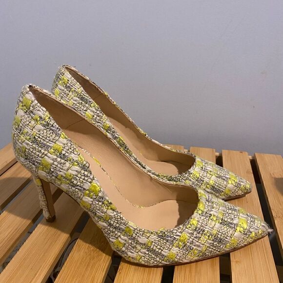 L’AGENCE Eloise Pump in Yellow Tweed - Picture 7 of 7